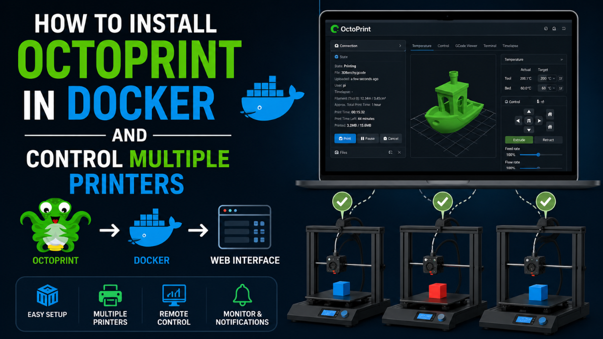 How to install Octoprint in Docker and control multiple printers